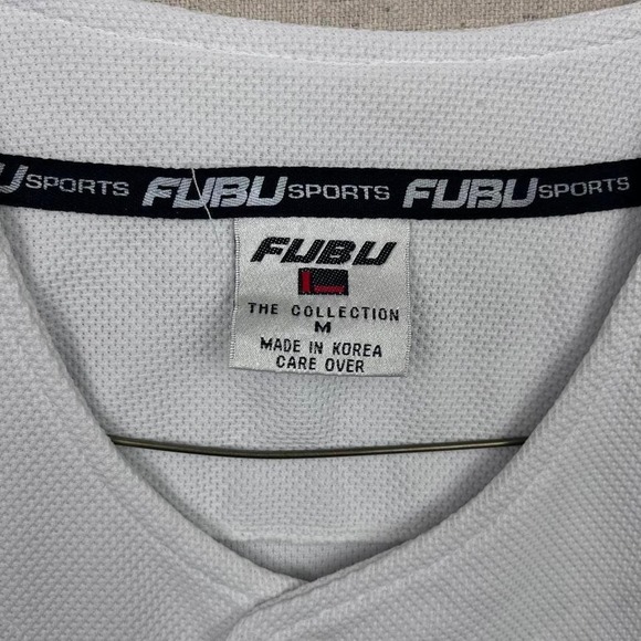Vintage Y2K FUBU 05 Embroidered White Baseball Jersey - Picture 3 of 8